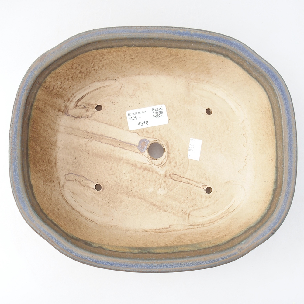 Bonsaischale aus Keramik 24 x 21 x 7,5 cm, Farbe blau