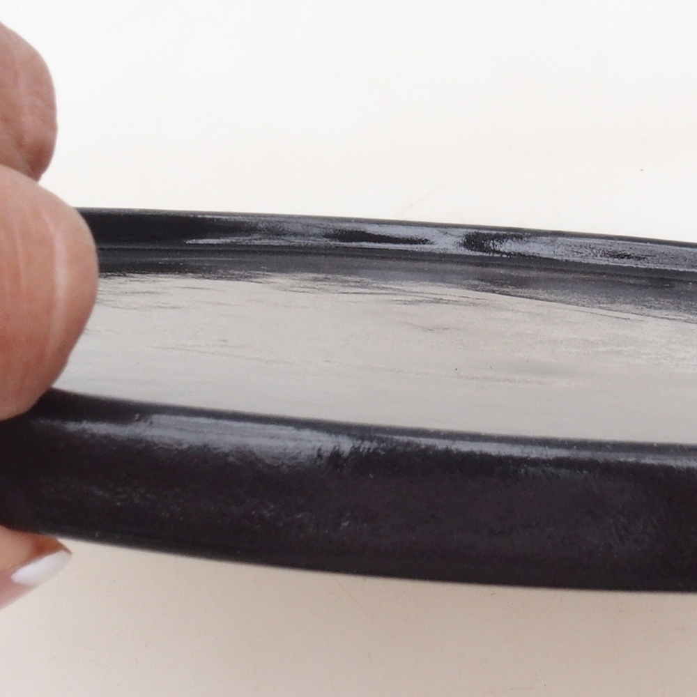 Runde Bonsai-Konsole D7-M - 24,5 x 24,5 x 1 cm - schwarz