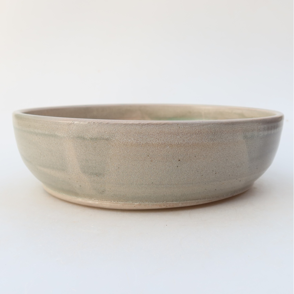 Bonsaischale aus Keramik 20,5 x 20,5 x 6 cm, Farbe beige