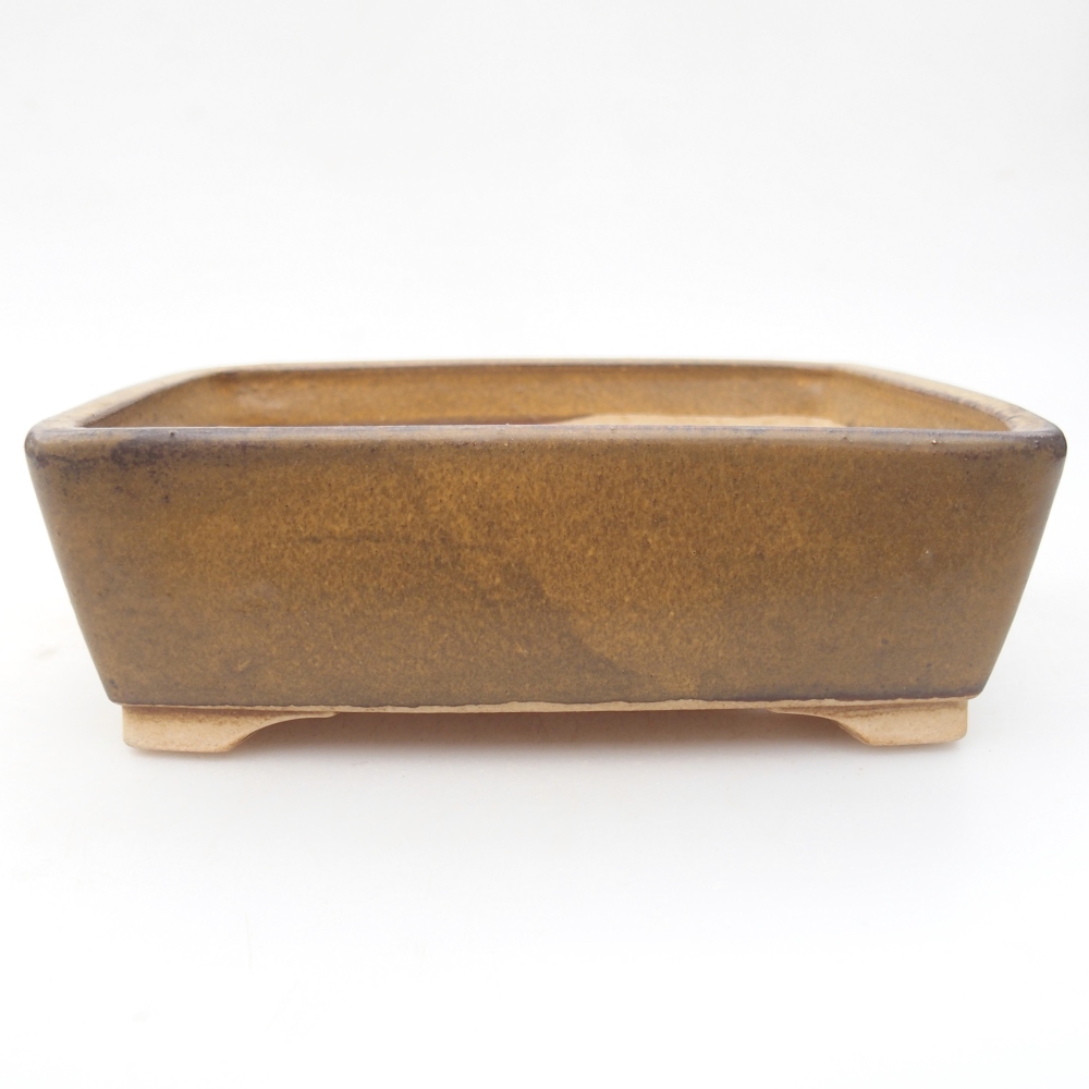 Bonsaischale aus Keramik 15 x 12 x 5 cm, braun