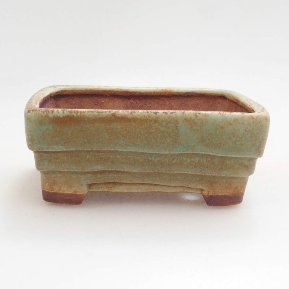 Bonsaischale aus Keramik 10 x 8,5 x 4 cm, braun