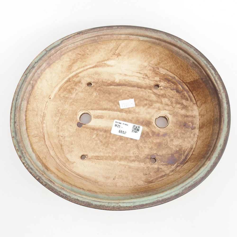 Bonsaischale aus Keramik 28 x 25 x 6,5 cm, grün