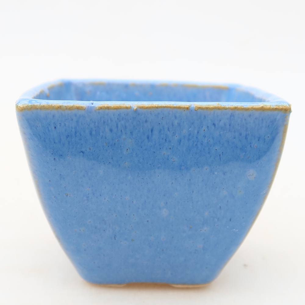 Bonsaischale aus Keramik 5,5 x 5,5 x 4,5 cm, Farbe blau