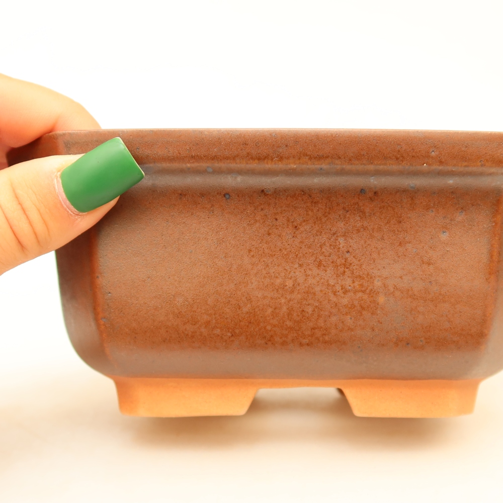Keramikschale  15 x 12 x 7 cm, Farbe: braun