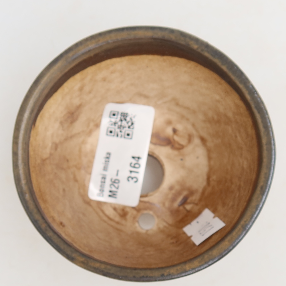 Keramik-Bonsai-Schale, 8,5 × 8,5 × 5 cm, Farbe: braun