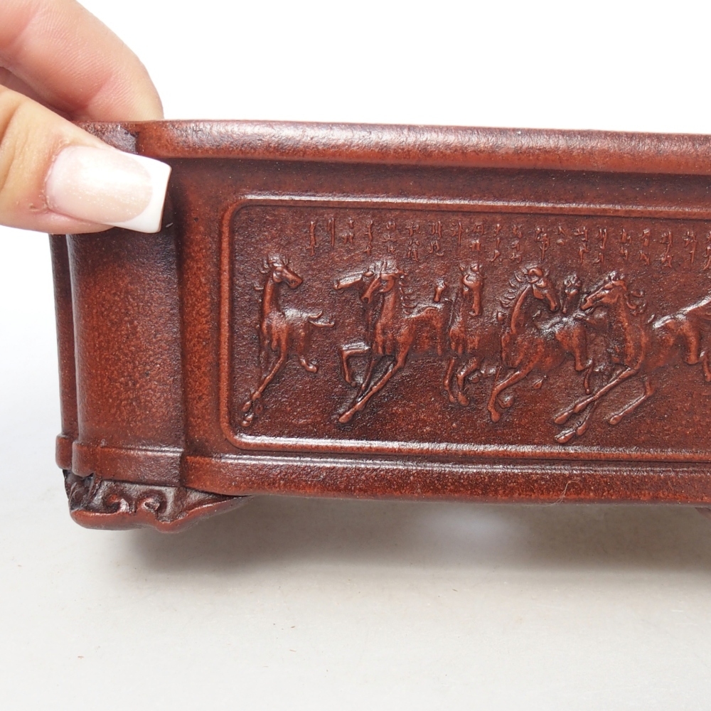 Schale 17,5 x 13 x 7 cm braun