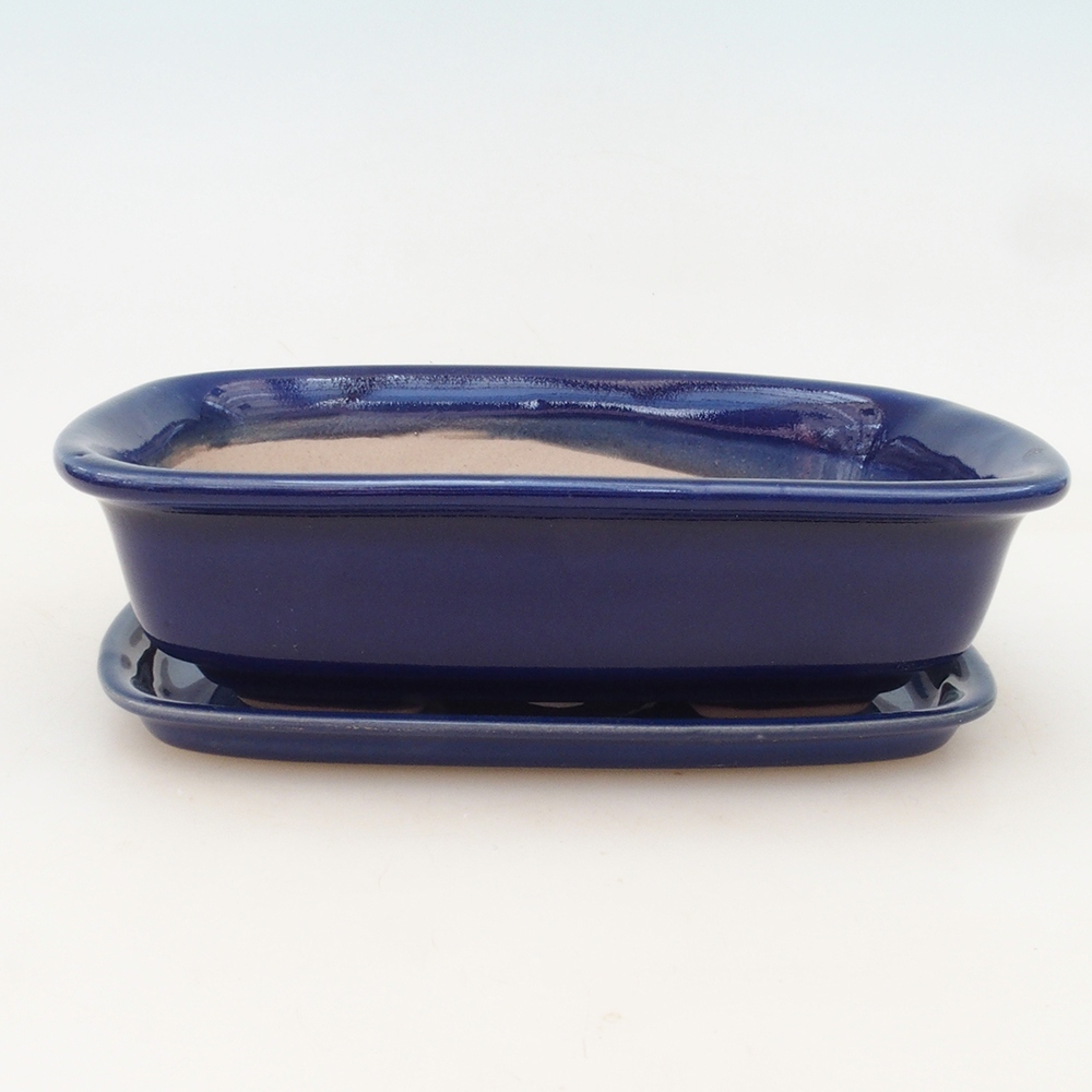 Bonsaischale + Untertasse H02 - 19x13x5 cm