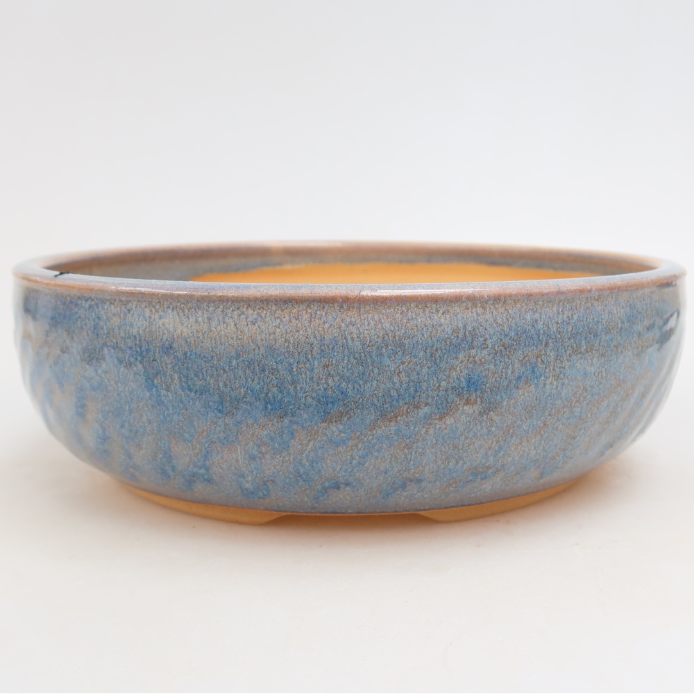 Bonsaischale aus Keramik 21,5 x 21,5 x 6,5 cm, Farbe blau