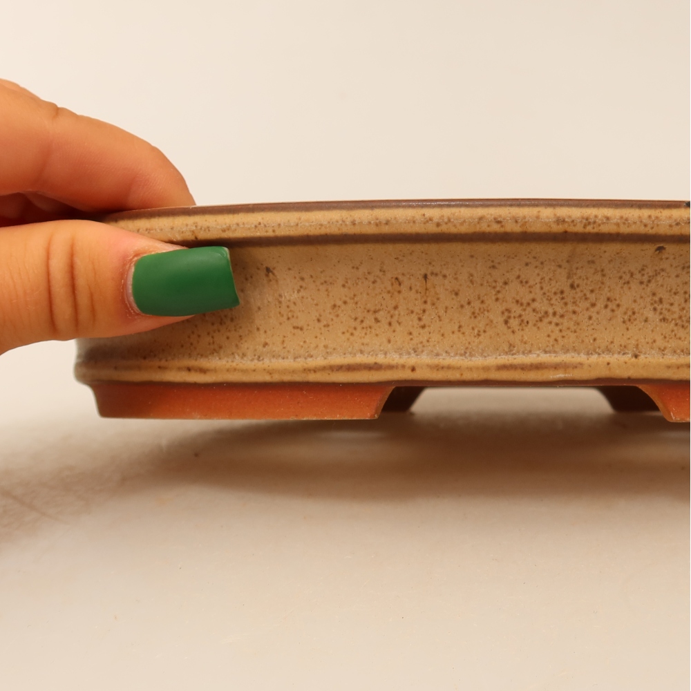 Keramikschale  21 x 14,5 x 3,5 cm, Farbe: Beige