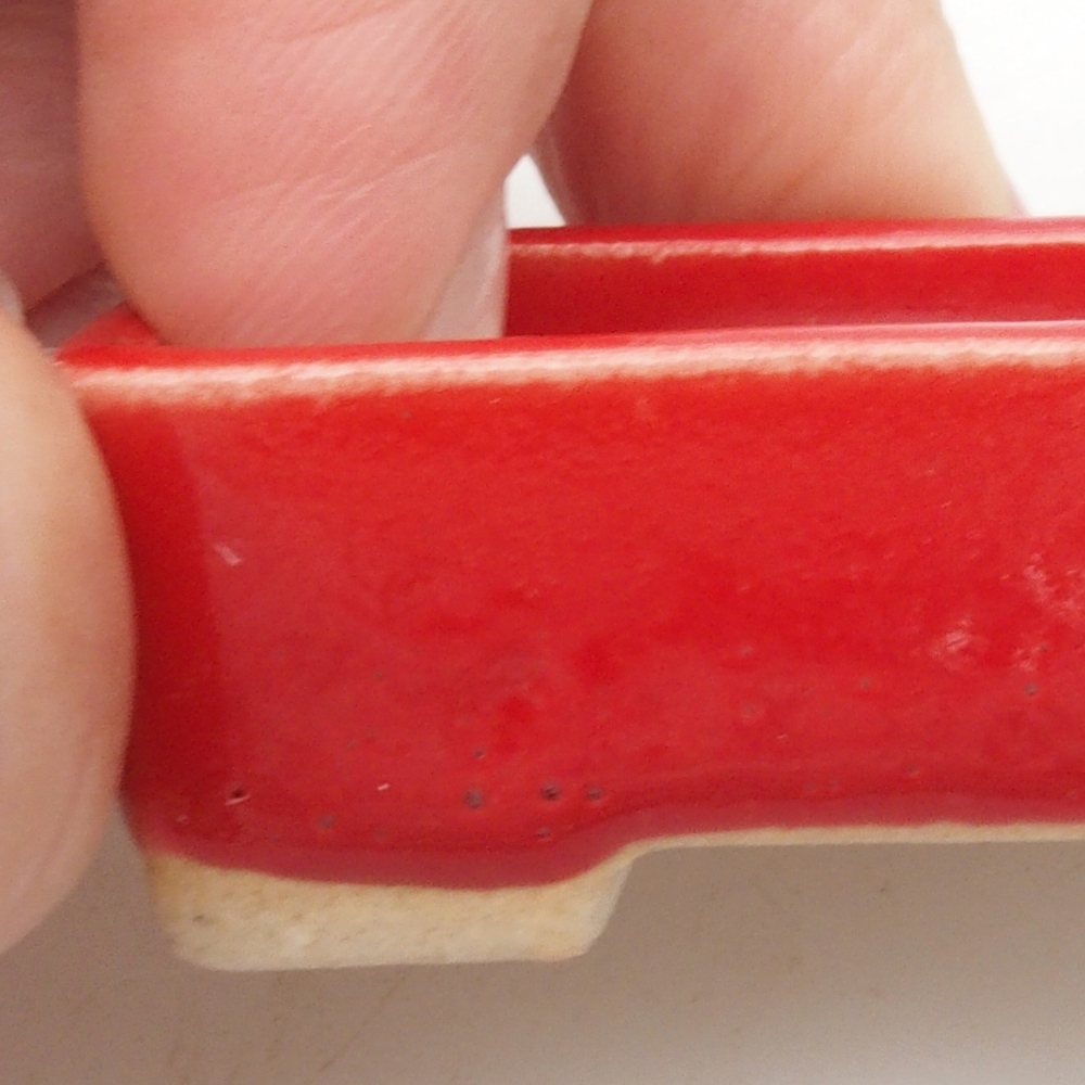 Mini-Bonsaischale 5 x 3 x 2 cm, Farbe rot