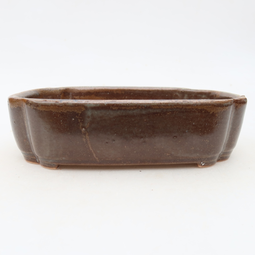 Keramik-Bonsai-Schale, 16 x 11,5 x 4 cm, Farbe: braun