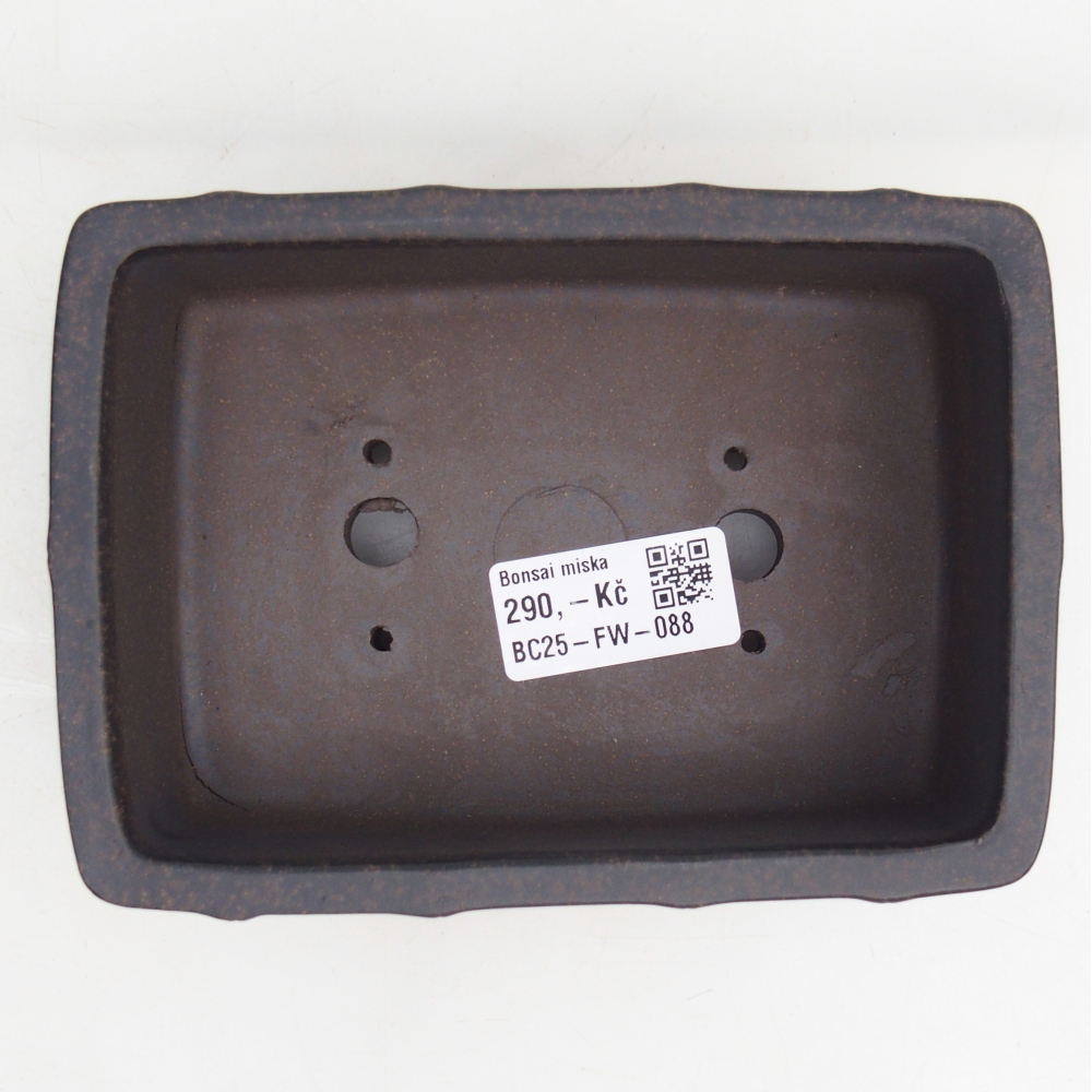 Bonsaischale aus Keramik 15 x 10,5 x 5 cm, Farbe bräunlich ocker