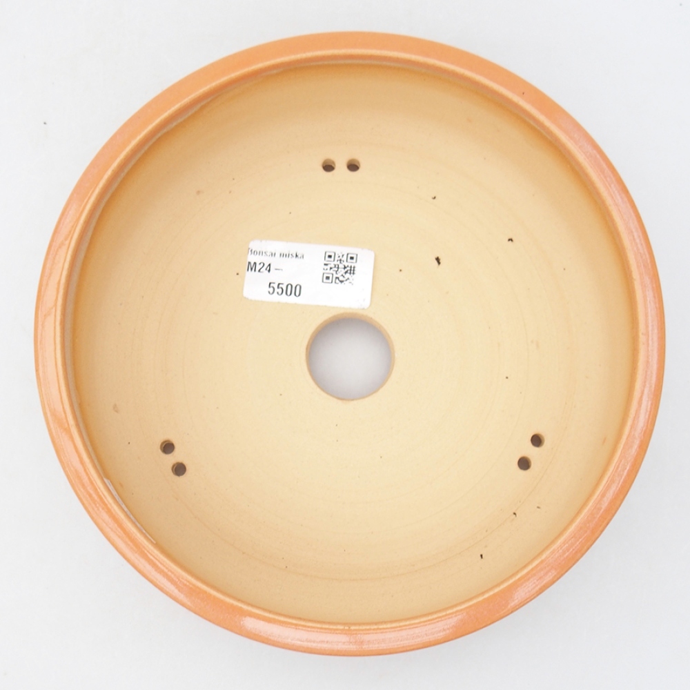 Bonsaischale aus Keramik 17,5 x 17,5 x 5 cm, orange