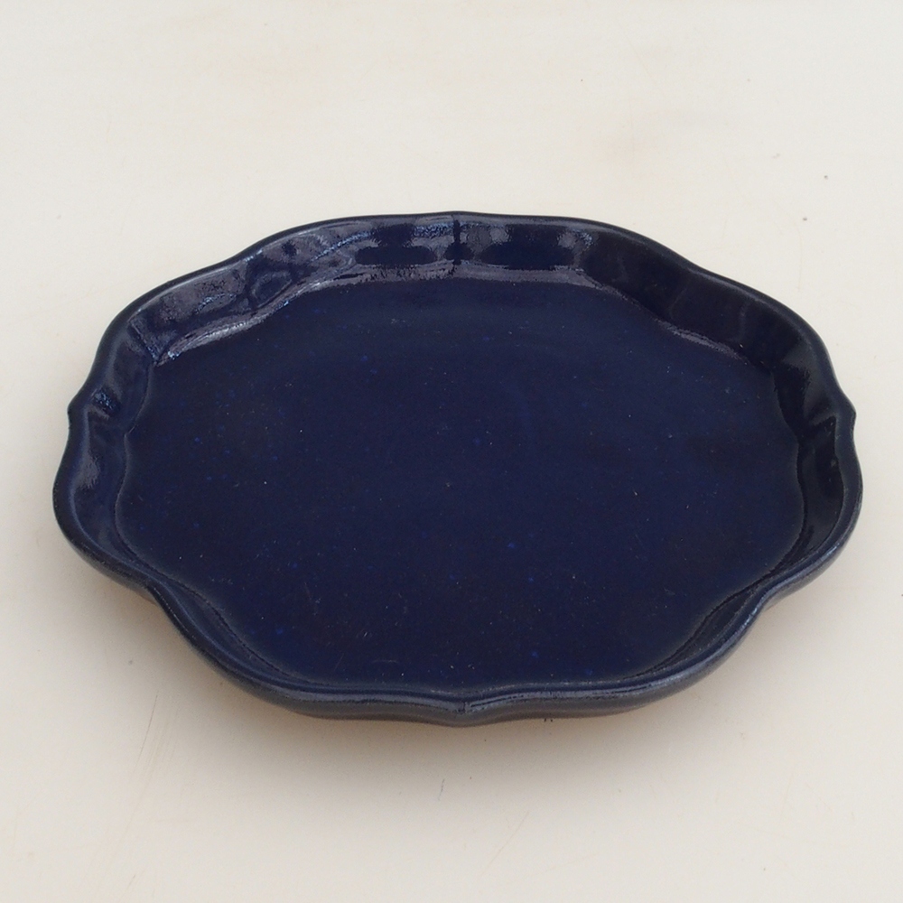 Keramikschale H06 - 14 x 14 x 1,5 cm - blau