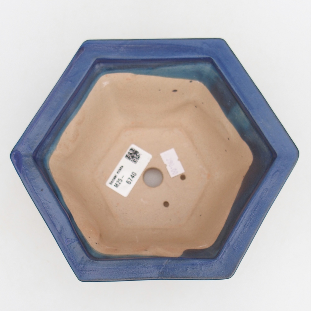 Bonsaischale aus Keramik 18,5 x 16,5 x 9 cm, Farbe blau