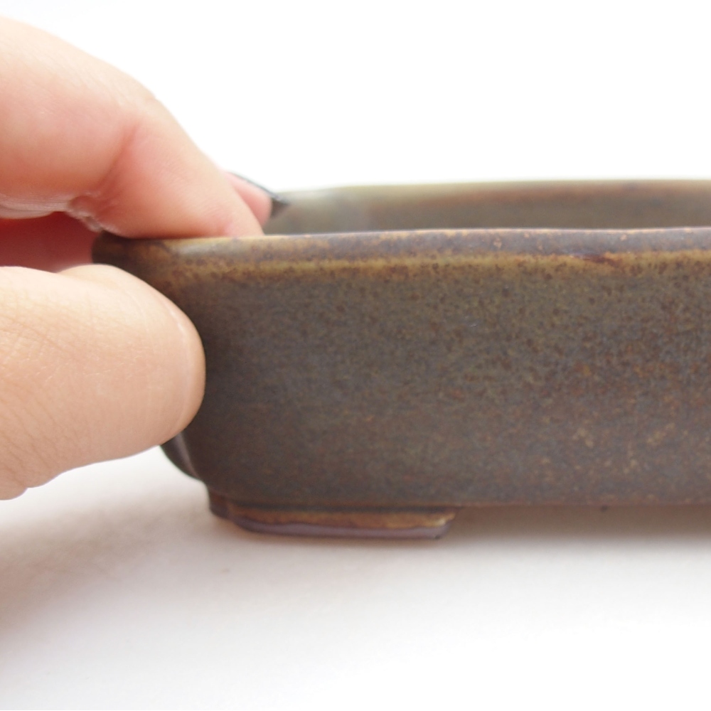 Bonsaischale aus Keramik 15,5 x 12 x 6 cm, Farbe blau