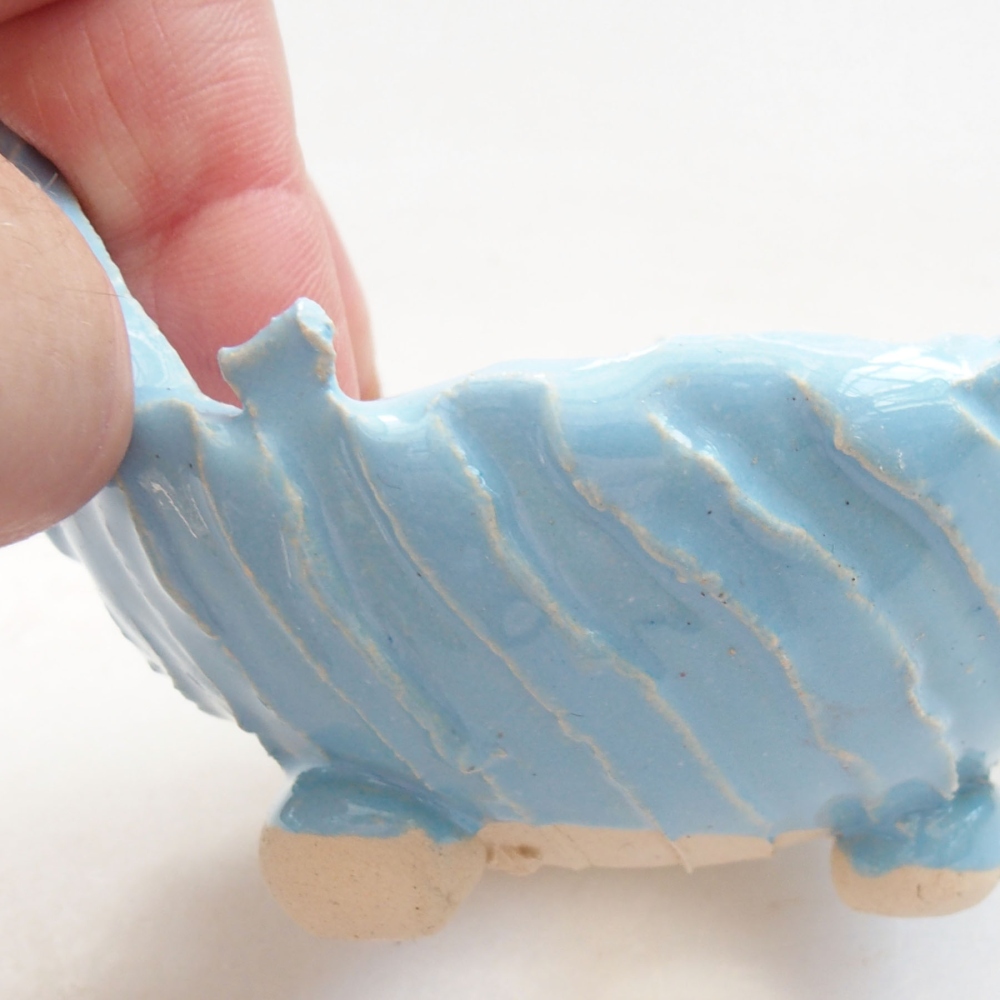 Keramikschale 7,5 x 7,5x 5 cm , Farbe blau