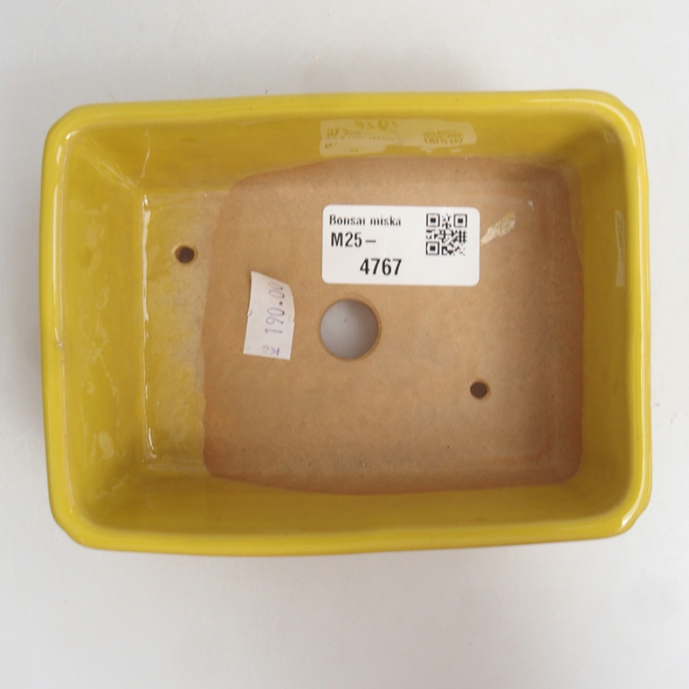 Bonsaischale aus Keramik 13 x 10 x 5 cm, gelb