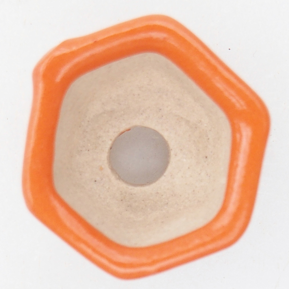 Mini-Bonsaischale 2,5 x 2 x 1,5 cm, orange