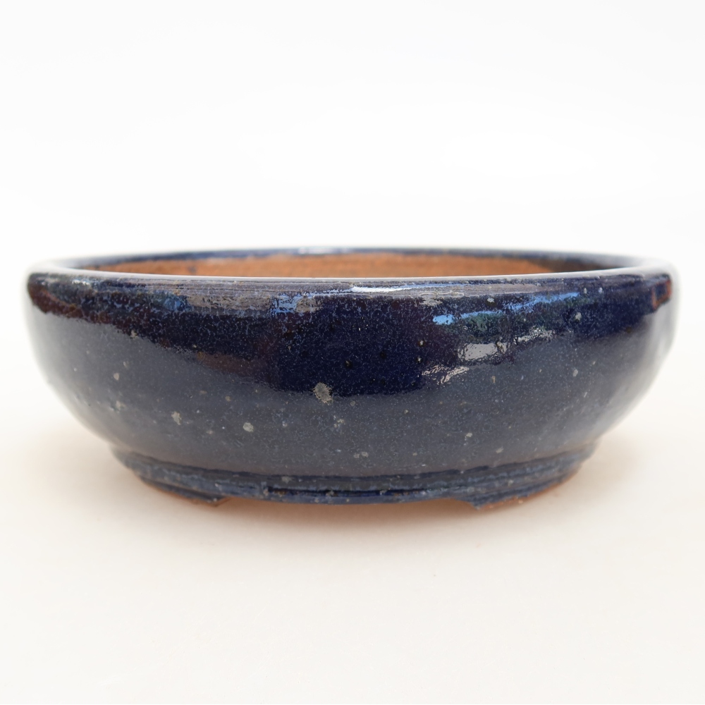 Keramik-Bonsai-Schale, 14,5 × 14,5 × 4,5 cm, Farbe: Blau