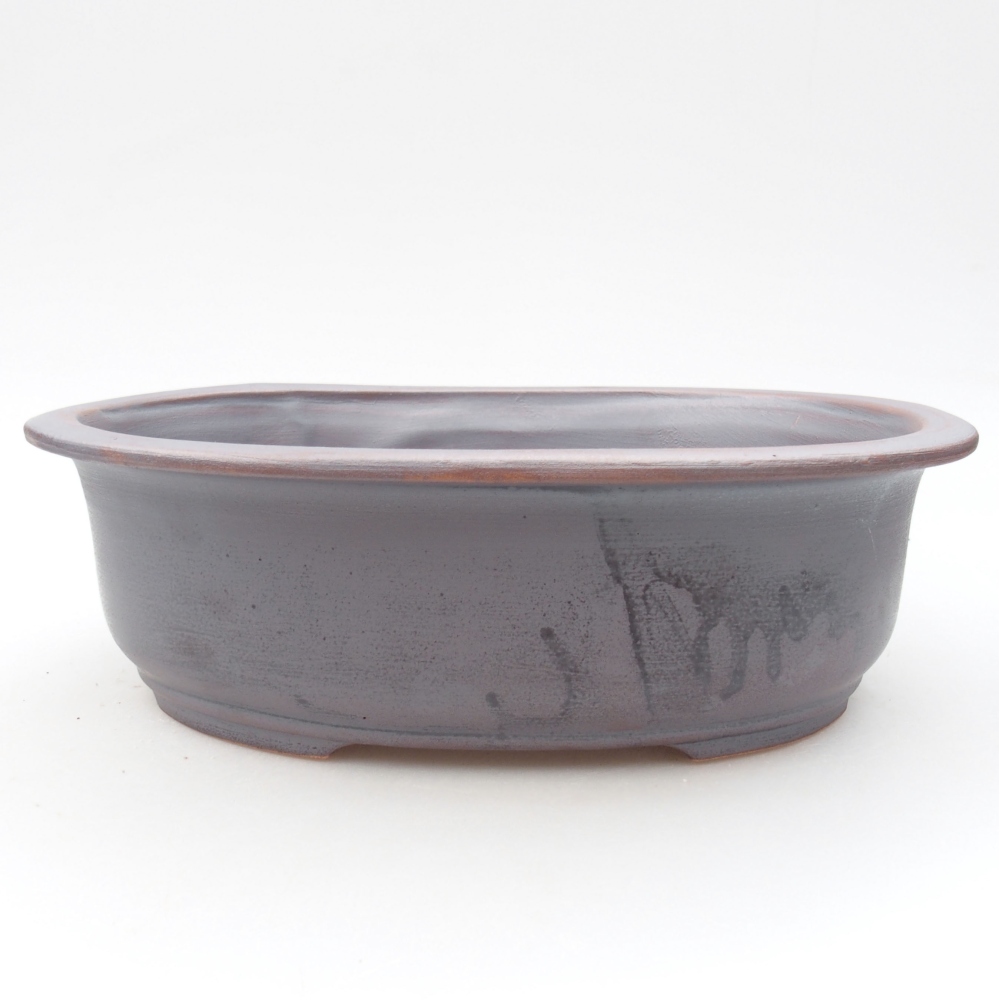 Bonsaischale aus Keramik 23 x 19,5 x 7 cm, metallfarben