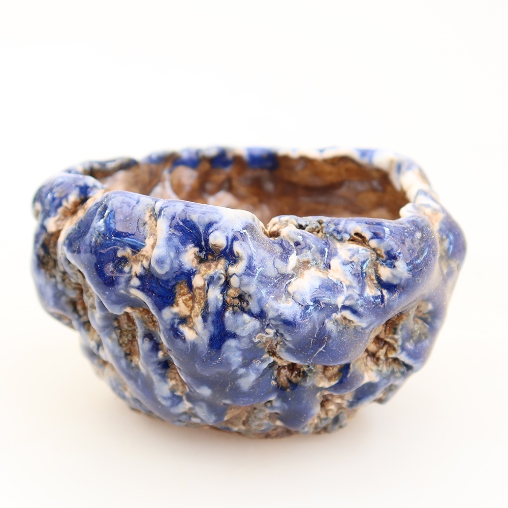 Keramikschale  6 x 6 x 4,5 cm, Farbe: Blau