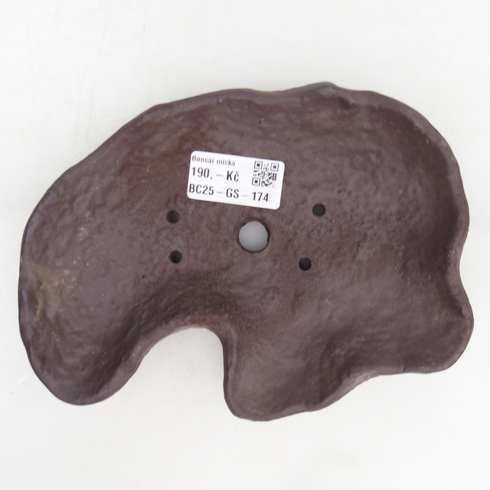 Keramikschale 19 x 13,5 x 3,5 cm , Farbe braun