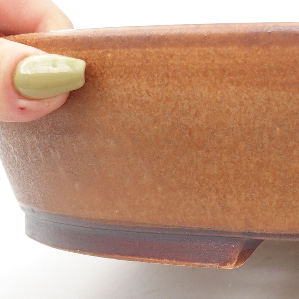 Bonsaischale aus Keramik 24 x 28 x 6 cm, braun