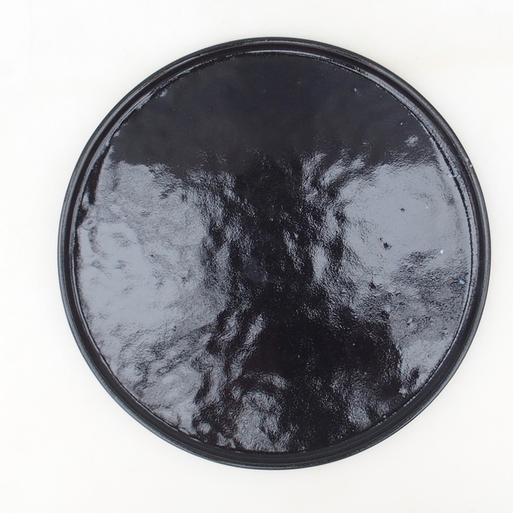 Runde Bonsai-Konsole D7-L - 28 x 28 x 1,5 cm - schwarz