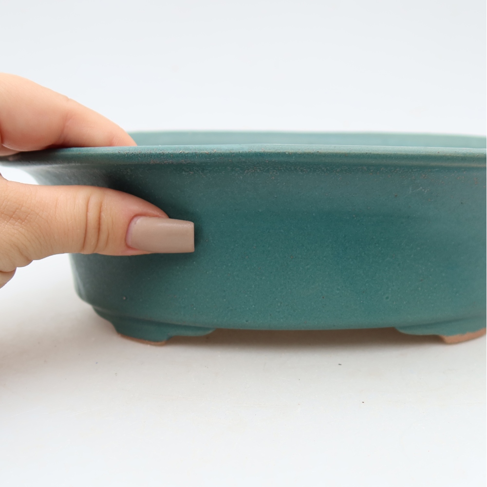 Keramik-Bonsai-Schale 22,5 x 17,5 x 6,5 cm, Farbe: Blau