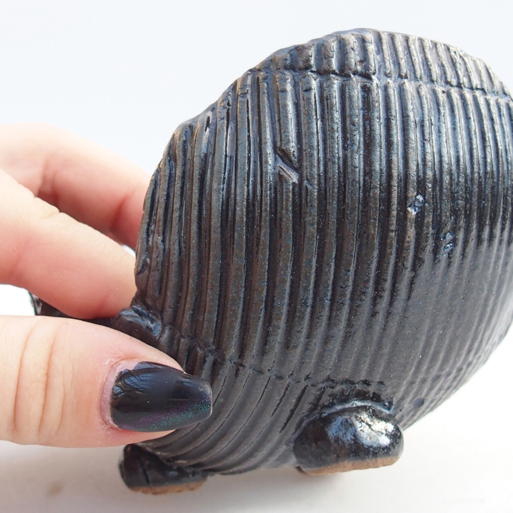 Keramikschale 10,5 x 9,5 x 6,5 cm , Farbe blau