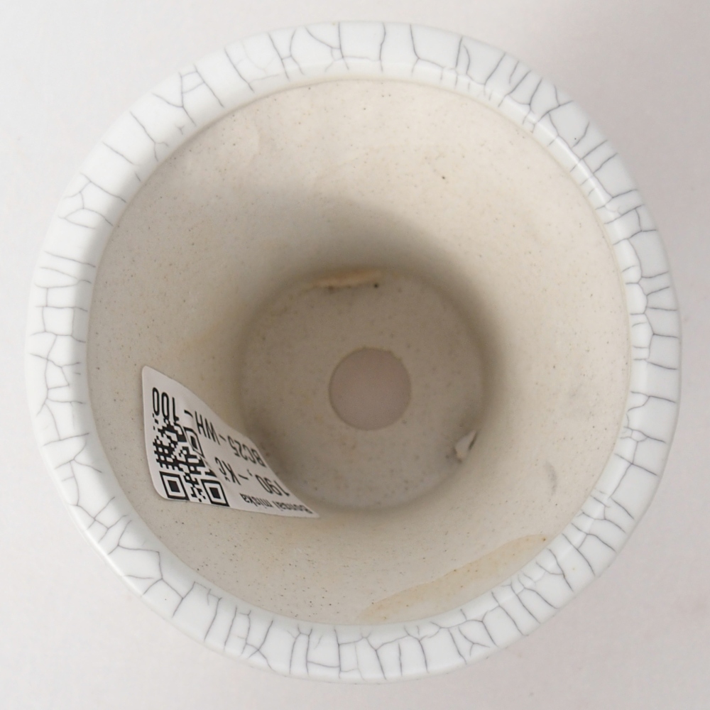 Bonsaischale aus Keramik 9 x 9 x 8 cm, Raku-Farbe