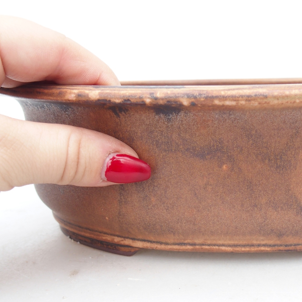 Bonsaischale aus Keramik 23 x 19 x 7 cm, rosa