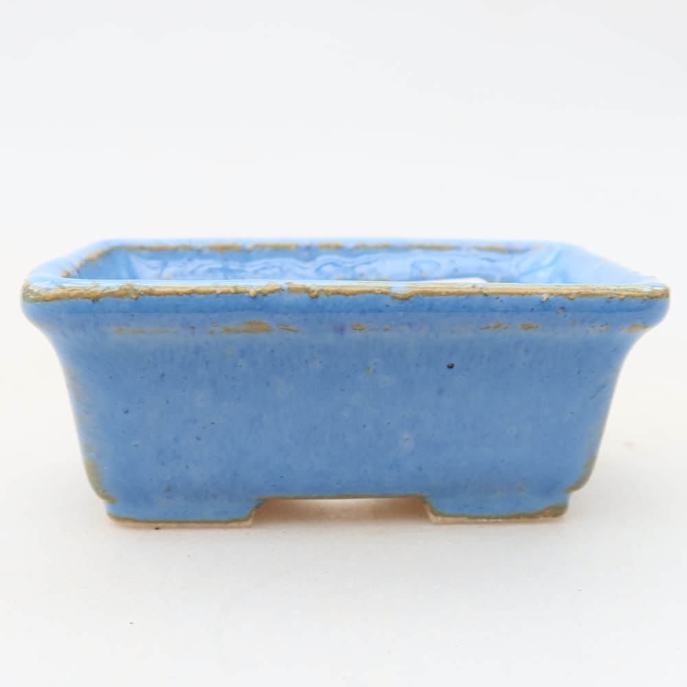 Bonsaischale aus Keramik 6,5 x 4 x 2,5 cm, Farbe blau