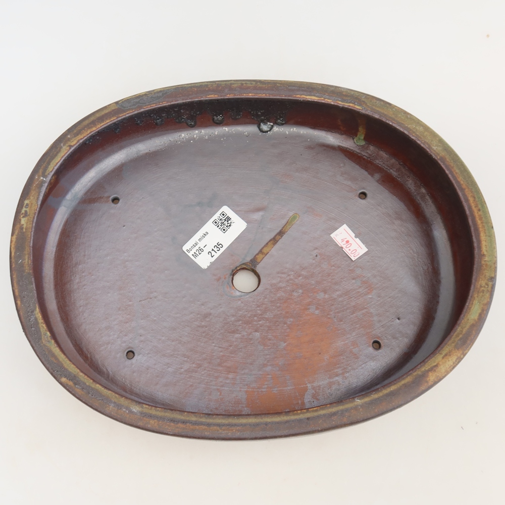 Bonsaischale aus Keramik 27 x 21 x 5,5 cm, braun
