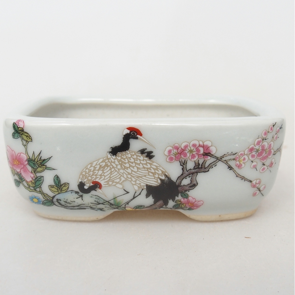 Mini-Bonsaischale 8 x 6 x 3 cm, weiß