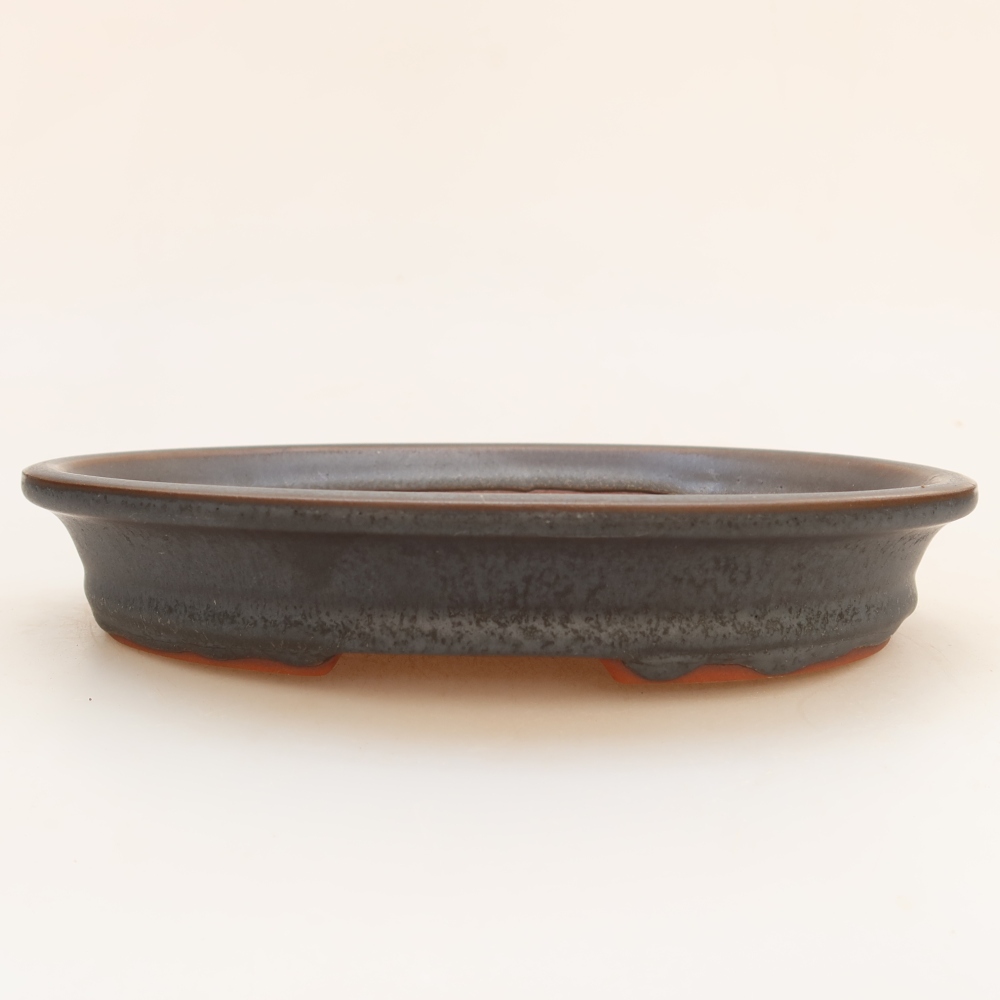 Keramikschale  21 x 15 x 4 cm, metallfarben