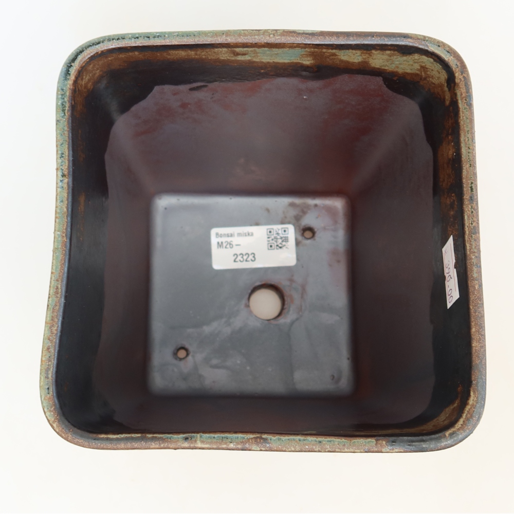Bonsaischale aus Keramik 14 x 14 x 15 cm, braun
