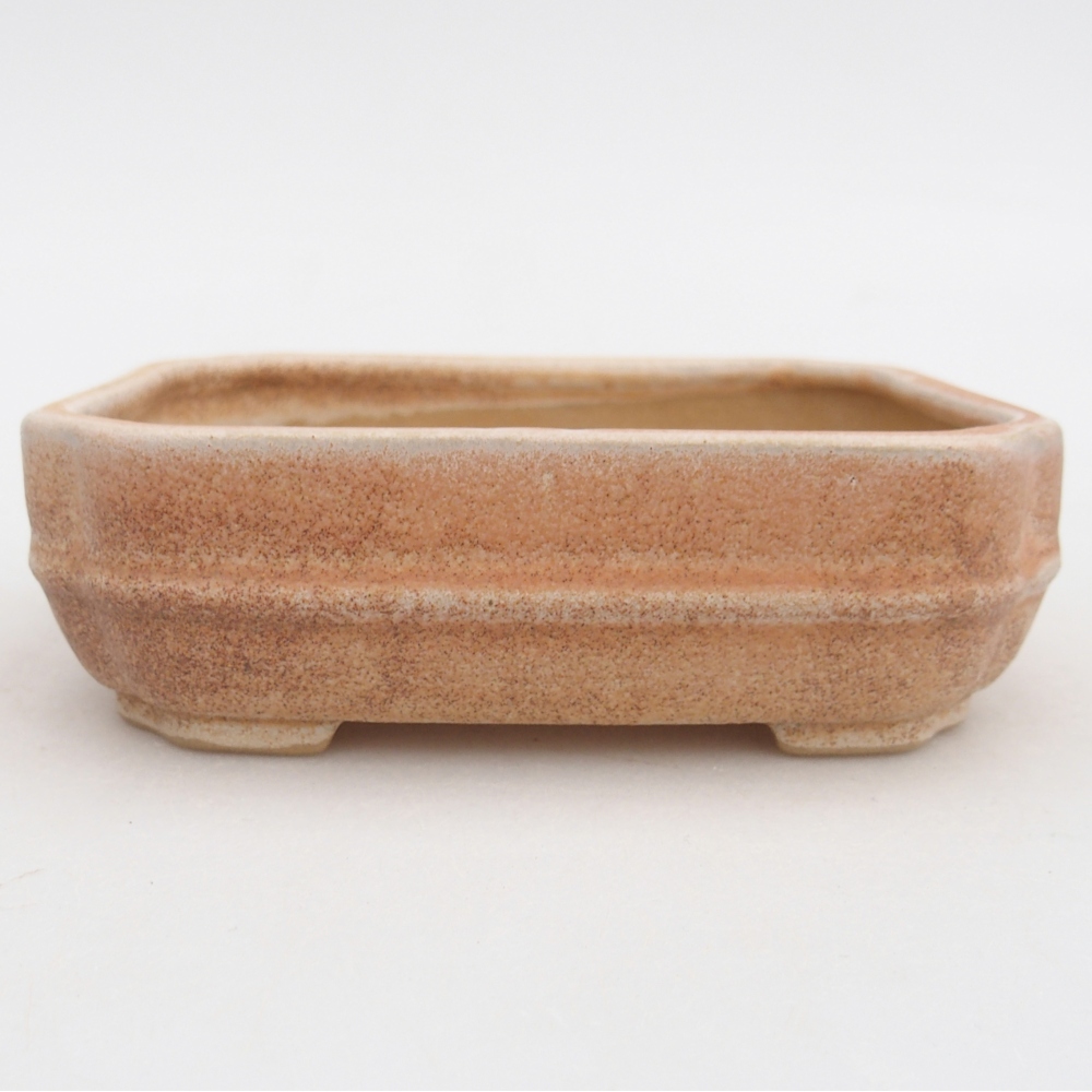 Bonsaischale aus Keramik 12 x 10 x 4 cm, Farbe beige