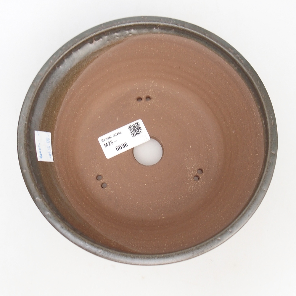 Bonsaischale aus Keramik 19 x 19 x 6,5 cm, metallfarben