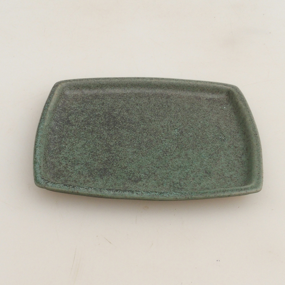 Keramische Untertasse H11 - 11,5 x 9,5 x 1 cm - grün
