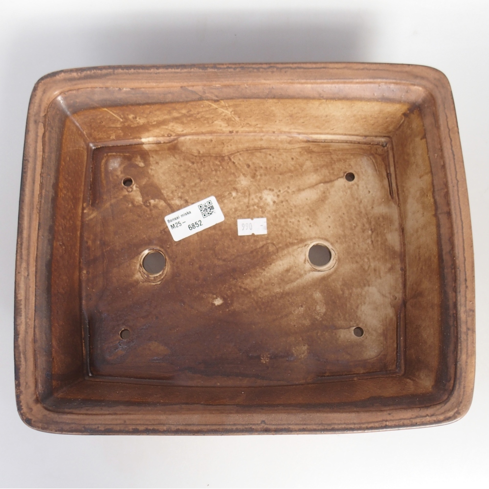 Bonsaischale aus Keramik 29,5 x 24 x 8 cm, braun