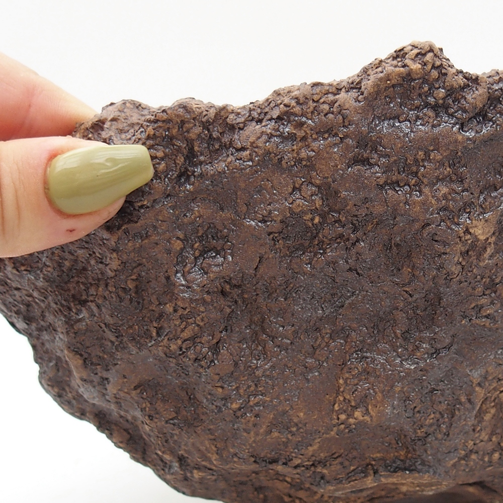 Keramikschale 18 x 17,5 x 16 cm , Farbe braun