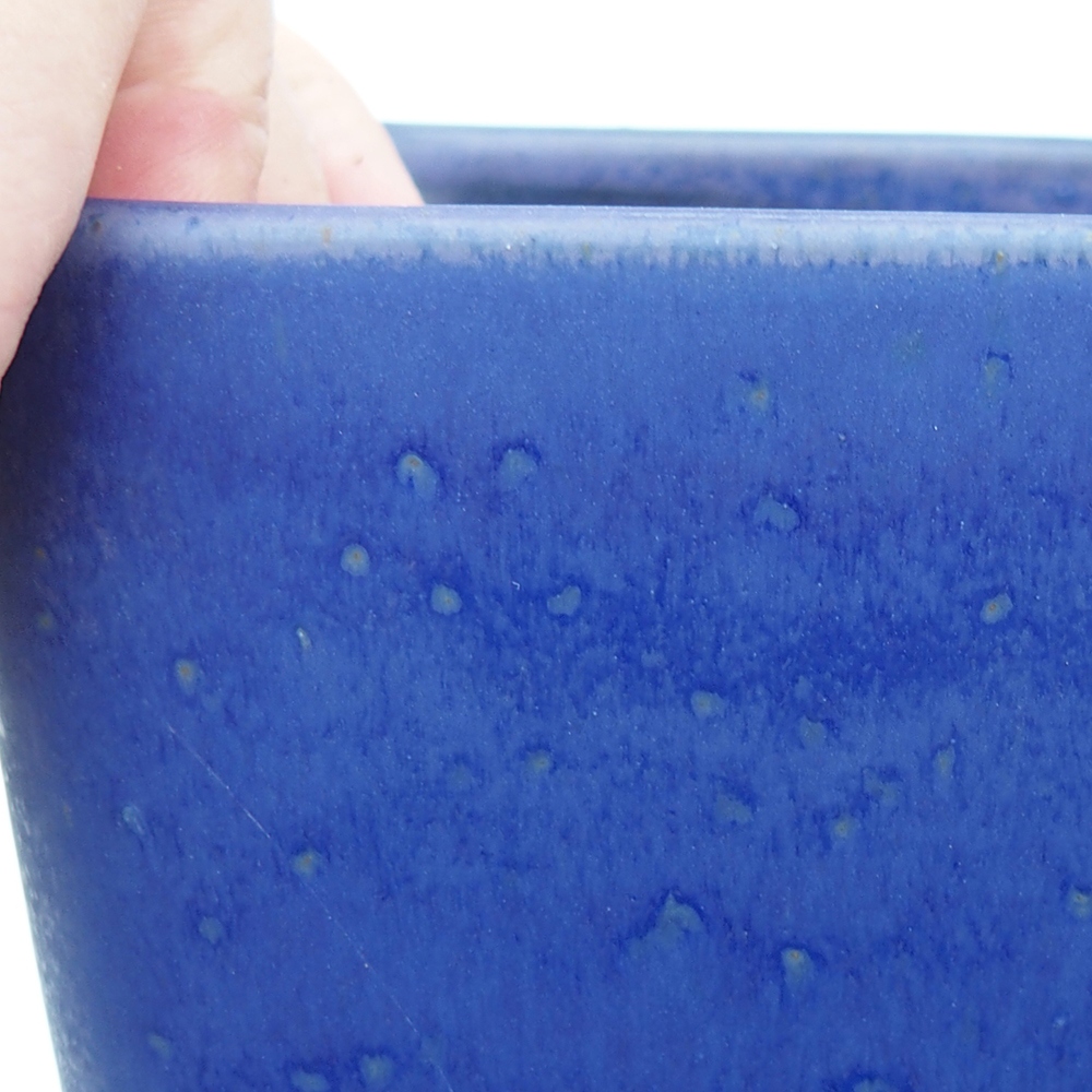 Bonsaischale aus Keramik 14 x 14 x 15 cm, Farbe blau