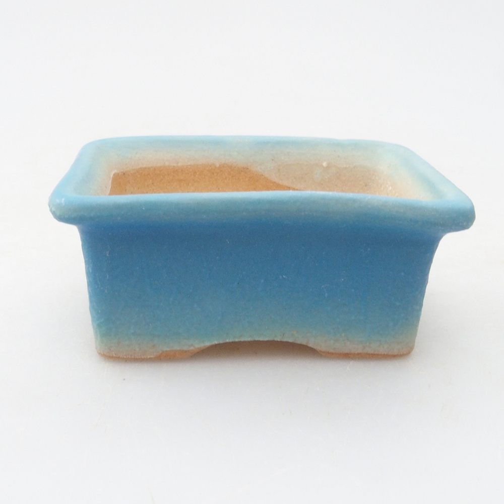 Mini-Bonsaischale 5,5 x 4 x 2,5 cm, Farbe blau
