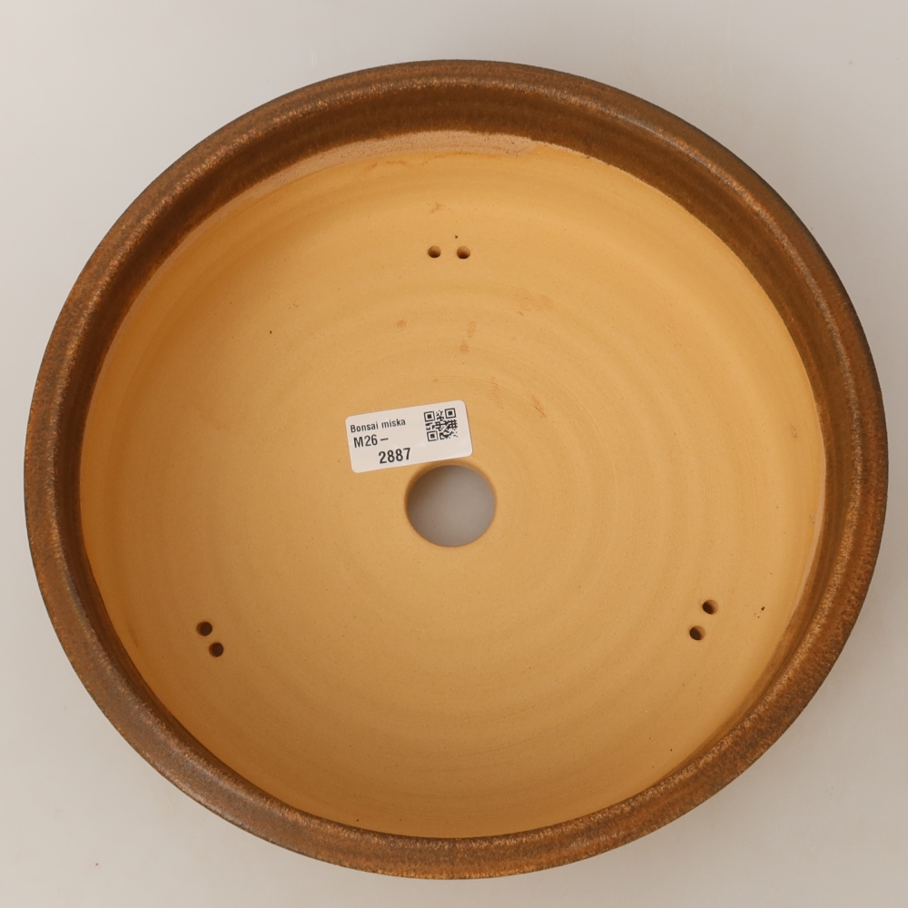 Keramik-Bonsai-Schale 24 x 24 x 8,5 cm, Farbe: braun