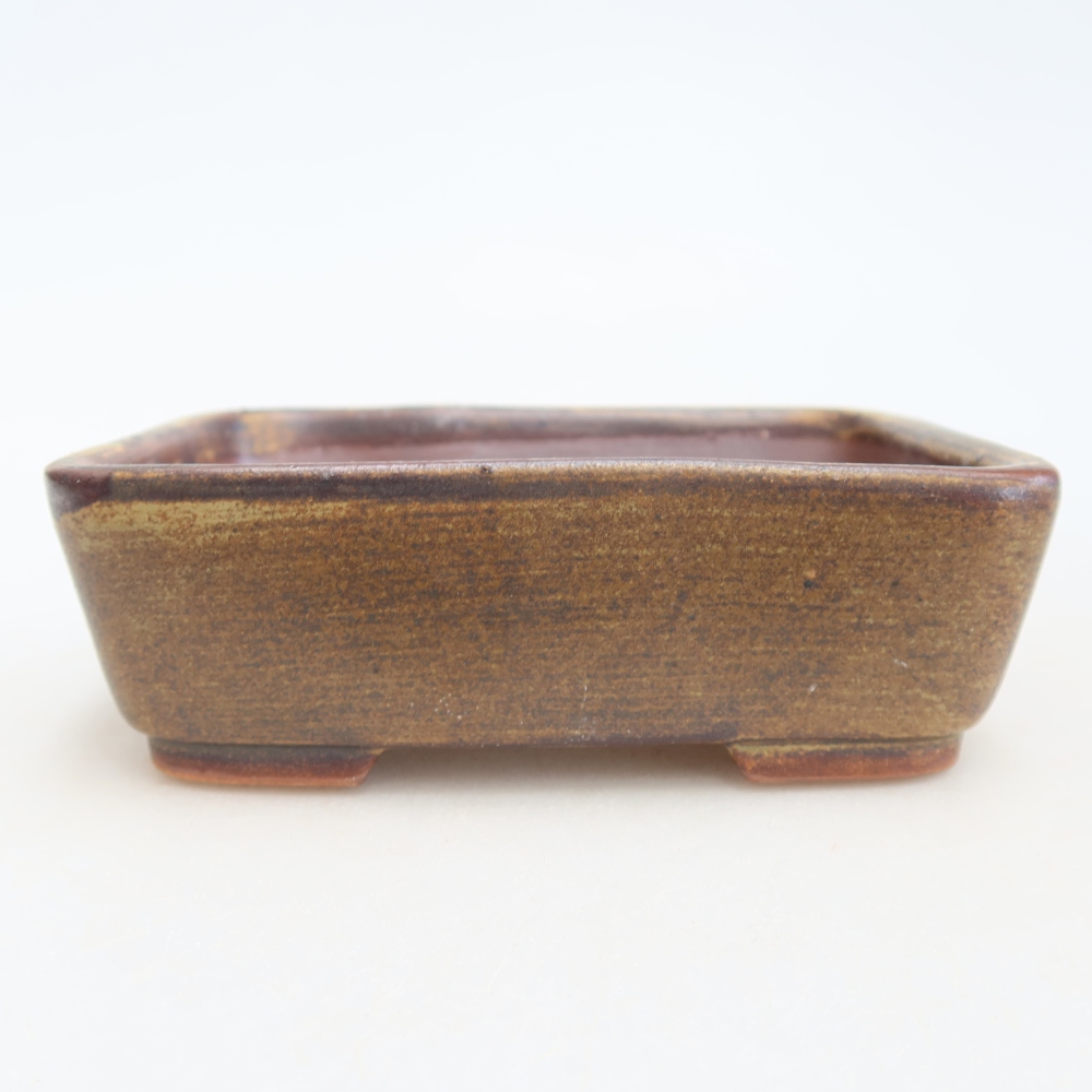 Keramik-Bonsai-Schale, 12,5 x 9,5 x 4 cm, Farbe: braun