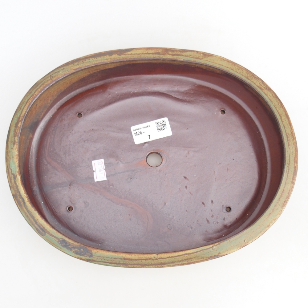 Bonsaischale aus Keramik 27 x 21 x 5,5 cm, grün