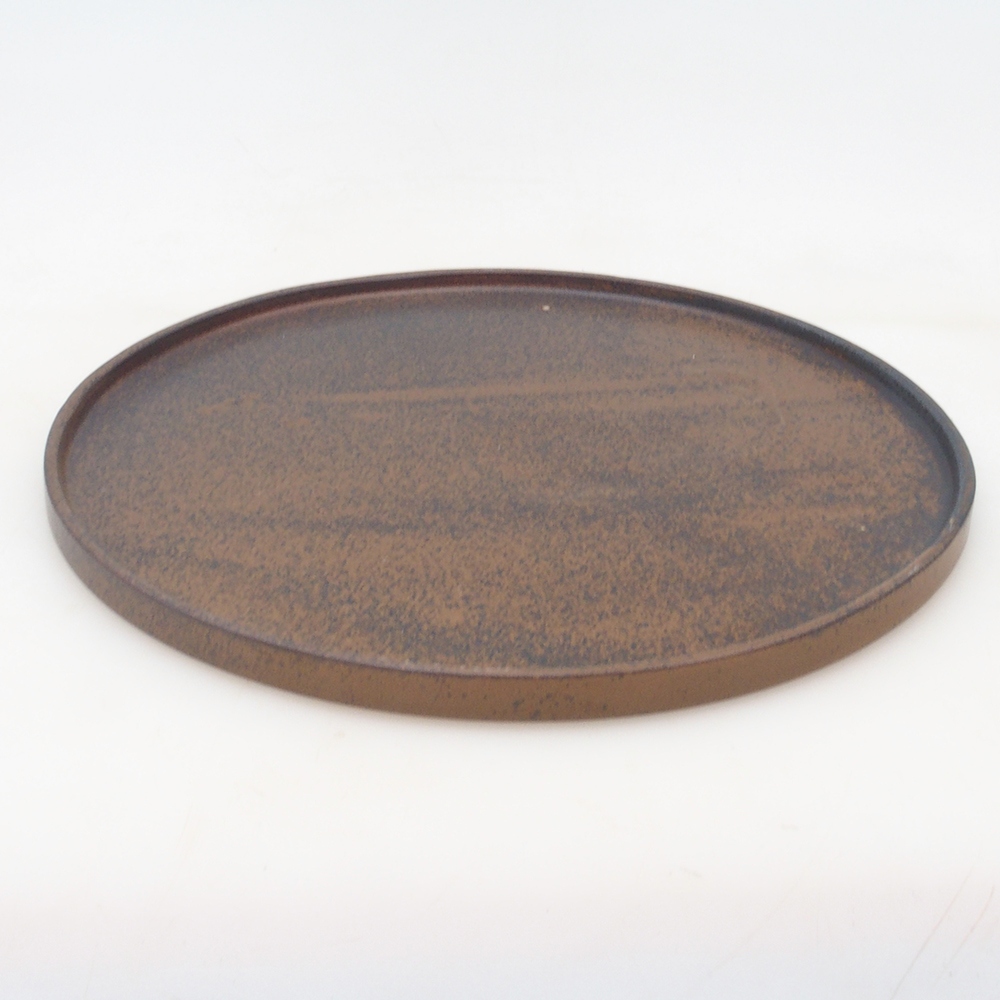 Runde Bonsai-Konsole D7-M - 24,5 x 24,5 x 1 cm - braun