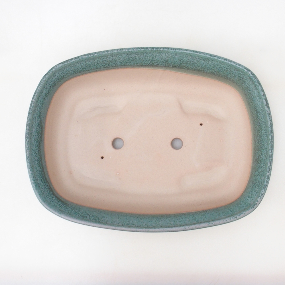 Bonsaischale H10 - 37 x 28 x 9 cm - grün